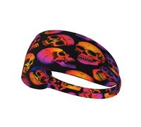 Vintage Halloween Black Victorian Gothic Skull Damask Donna Uomo Headband Antiscivolo Fascia Capelli Elastica Fascia Sportiva Per Ciclismo All'Aperto Jogging