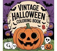 Vintage Halloween: Bold and Easy , Charmingly Spooky , Travel Size Coloring Book for all Ages