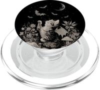 Vintage Halloween Cat Bat Wings Fall Cute Fairycore Graphic PopSockets PopGrip per MagSafe
