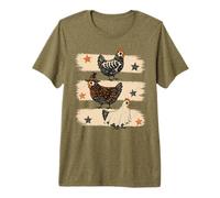 Vintage Halloween Chickens Farm Birds Maglietta Premium