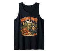 Vintage Halloween Mostro Notte Horror Creature infestato Divertimento Canotta