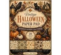 Vintage Halloween Paper Pad: Watercolor Scrapbook & Craft Paper with Journal Pages & Cut-Apart Elements: 20 Coordinating Designs | Double-Sided Papers ... Cats & Vintage Ephemera | 8.5 x 11 Inches