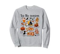Vintage Halloween Patchwork Autunno Scarabocchi 'Tis la Stagione Felpa
