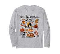 Vintage Halloween Patchwork Autunno Scarabocchi 'Tis la Stagione Maglia a Manica