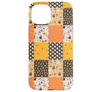 Vintage Halloween Patchwork Inpired Cute Ghost Pumpkin Custodia per iPhone 15