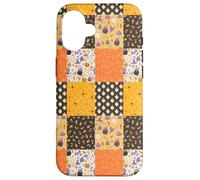 Vintage Halloween Patchwork Inpired Cute Ghost Pumpkin Custodia per iPhone 16