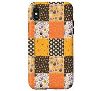 Vintage Halloween Patchwork Inpired Cute Ghost Pumpkin Custodia per iPhone X/XS