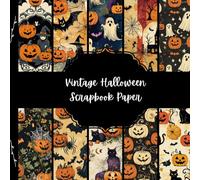 Vintage Halloween Scrapbook Paper, Spooky Retro Junk Journal Paper, Creepy Decorative Paper, DIY Projects, Origami, Collage Sheets, Decoupage Paper, 10 Designs, Double Sided