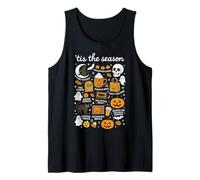 Vintage Halloween Tis ' the Season, Retro Zucca Strega Gatto Canotta