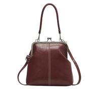Vintage Handbags - Adjustable British Style for Evaluation | Kiss Lock PU Leather Pack with Resilient Build Sl or Purses, Home and Professional Work Commuting Outdoor Utility, Vino , Se
