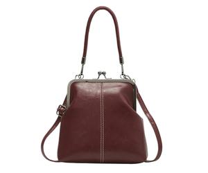 Vintage Handbags - Adjustable British Style for Evaluation | Kiss Lock PU Leather Pack with Resilient Build Sl or Purses, Home and Professional Work Commuting Outdoor Utility