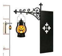 Vintage Hanging LED Bookend Lamp,Pumpkin Lantern Decorative Bookshelf Light