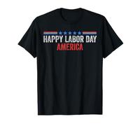 Vintage Happy Labor Day America Crew USA Bandiera patriottica Maglietta