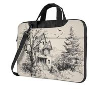 Vintage Haunted House In The Woods Creepy Laptop Bag Laptop Case 15.6 Pollice Borse Per Computer Imbottito Copertura Del Manicotto Per Donne Uomini
