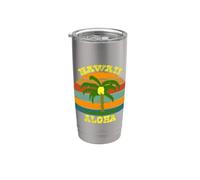 Vintage Hawaii Aloha Bicchiere termico in acciaio inox doppia parete