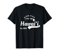 Vintage Hawaii EST. 1959 Aloha State - Isole Hawaii Mappa Maglietta