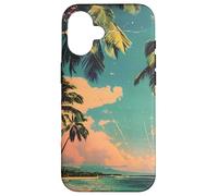 Vintage Hawaii Spiaggia Sera Nuvole Viaggio Vibe Custodia per iPhone 16