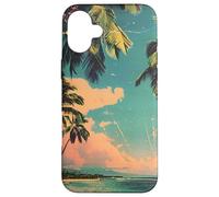 Vintage Hawaii Spiaggia Sera Nuvole Viaggio Vibe Custodia per iPhone 16 Plus