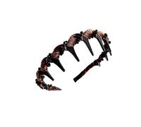 Vintage High Cranium Artificial Pearl Hairband, 2025 Elegant Pearl Headbands, Fashion Wide Beaded Bling Head Wedding Party Hair Hoop Band Headwear for Women Girls (offee velvet black crysta)