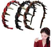 Vintage High Cranium Artificial Pearl Hairband, Elegant Pearl Headbands for Wome, New Artificial Pearl Headbands With Teeth Hoop, BridalHair Hoop Rhinestones Hair Accessories (A, 1 count)