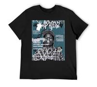 Vintage Hip hop 5Pack Basic Value Set Multipack Cotone Manica Corta Girocollo T-shirt, Nero , M