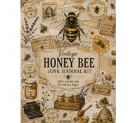 Vintage Honey Bee Junk Journal Kit: 200+ Vintage Bee Ephemera, Tags, Labels, Pockets & 22 Full Size Background Pages for Art Journaling, Scrapbooking and Paper Crafts