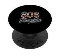 Vintage Honolulu 808 Codice Area Patriot USA Bandiera Americana PopSockets PopGrip Adesivo