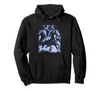 Vintage Horse Lightning Retro 80s 90s Western Grunge Graphic Felpa con Cappuccio
