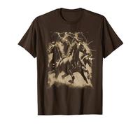 Vintage Horse Lightning Retro 80s 90s Western Grunge Graphic Maglietta