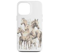 Vintage Horse Sketch Ponies Cavalli proprietari cavalieri Retro Vibes Custodia per iPhone 13 Pro Max