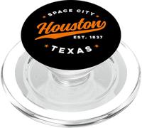 Vintage Houston Texas Space City - Testo arancione PopSockets PopGrip per MagSafe