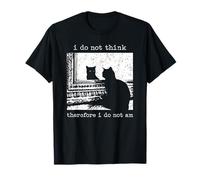 Vintage I Do Not Think So I Do Not Am Black Cat Meme Maglietta
