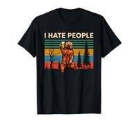 Vintage I Hate People - Bear Camping Hiking Trekking Lover Maglietta