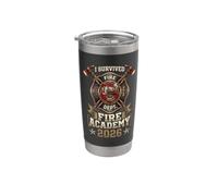 Vintage I Survived Fire Academy 2026 Firefighter Bicchiere termico in acciaio inox doppia parete