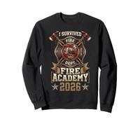 Vintage I Survived Fire Academy 2026 Firefighter Felpa