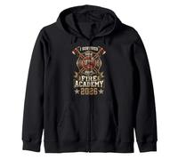 Vintage I Survived Fire Academy 2026 Firefighter Felpa con Cappuccio