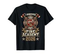 Vintage I Survived Fire Academy 2026 Firefighter Maglietta