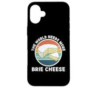 Vintage Il mondo ha bisogno di più Brie Cheese Retro Food Lover Custodia per iPhone 16 Plus