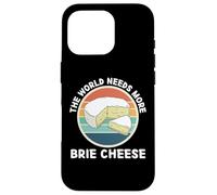 Vintage Il mondo ha bisogno di più Brie Cheese Retro Food Lover Custodia per iPhone 16 Pro
