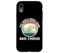 Vintage Il mondo ha bisogno di più Brie Cheese Retro Food Lover Custodia per iPhone XR