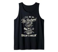 Vintage I'll Be in The Backyard Charcoal Grill Master Canotta