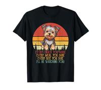 Vintage I'll Be Watching You, proprietario di un cane Yorkshire Terrier Maglietta
