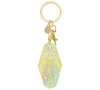 Vintage Illustrated Zodiac Keychain, 12 Astrology Signs Enamel Charm, Retro Motel Style Car Pendant, for Astrology Lovers (Gemini)