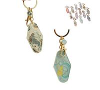 Vintage Illustrated Zodiac Keychain,12 Constellations Enamel Keyring,12 Astrology Metal Enamel Charm Pendant Accessories (E)