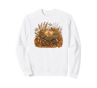 Vintage Illustrazione Autunno Cucciolo Cane Stagionale Felpa