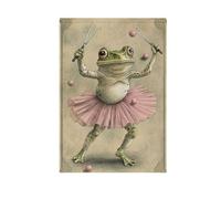 Vintage Illustrazione Di Un Balletto-danza rana bandiere all'aperto decorativo all'aperto Buon Natale banner per la decorazione esterna 28x40 double sided