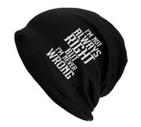 Vintage I'm Not Always Right But I'm Never Wrong Beanie in Maglia Antivento Berretto in Maglia Morbida Inverno Cappelli per Uomini Motociclismo Corsa