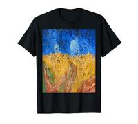 Vintage Impressionismo Art: Campo e corvi Maglietta