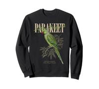 Vintage Indiano Ringneck Parrocchetto Bird Watching Love Birds Felpa