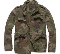 Vintage Industries Giacca Cranford Uomo Cappotto Militare Woodland Camo